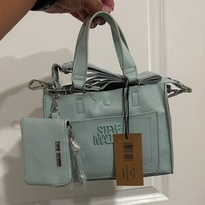 Steve Madden Mint Satchel with Pouch